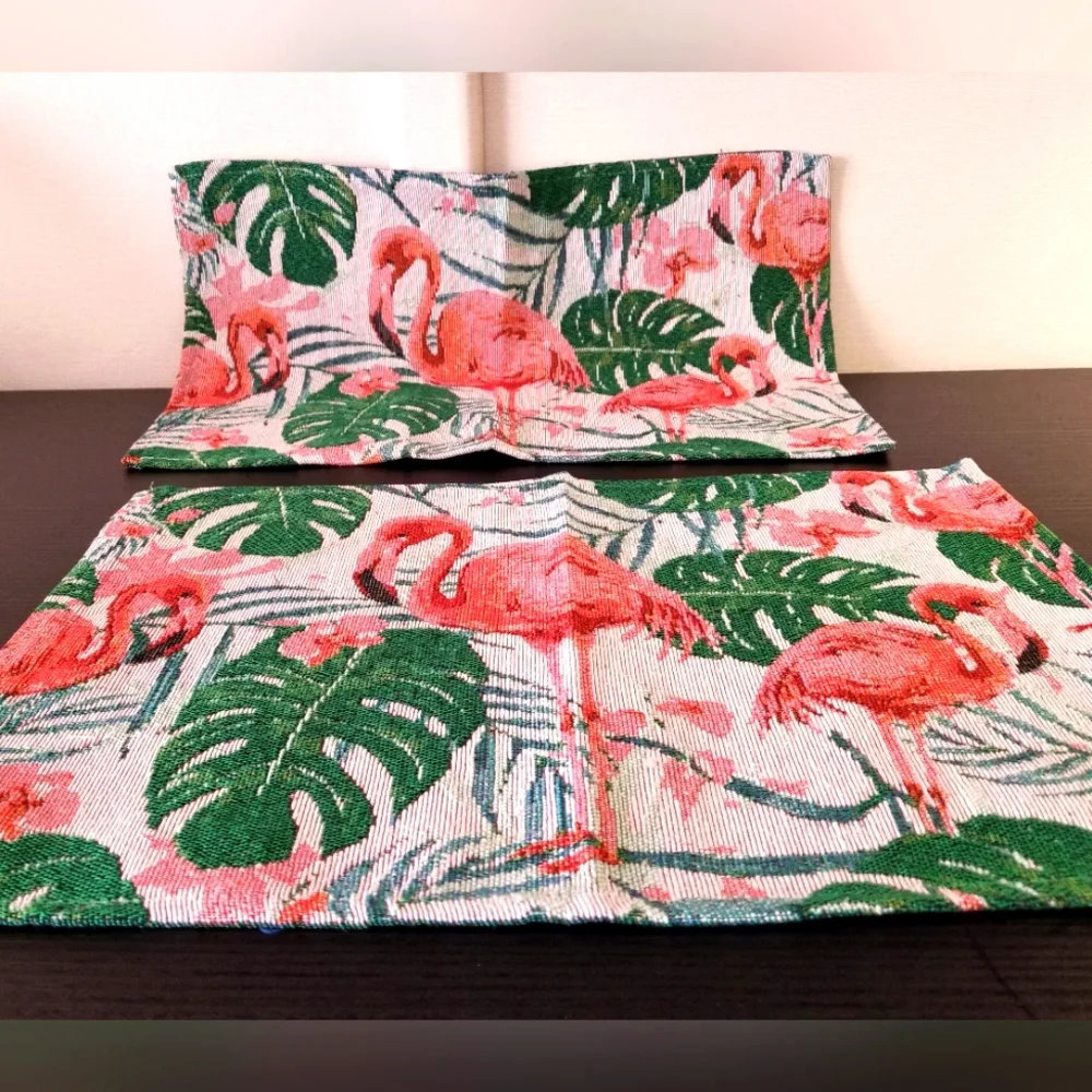 New Handcrafted Flamingos Tablemats, set of 2